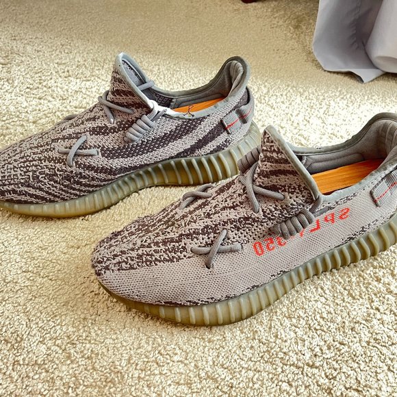 Authentic Adidas YEEZY Boost 350 V2 Low Beluga 2.0 AH2203 Gray Sneakers Sz.10